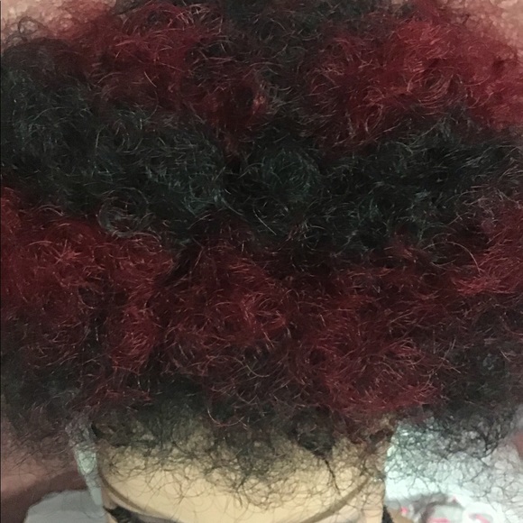 Two-tone Synthetic Short Kinky Drawstring Ponytail for Women - Picture 3 of 9